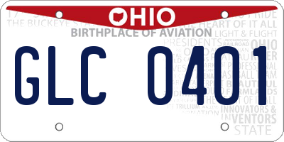 OH license plate GLC0401