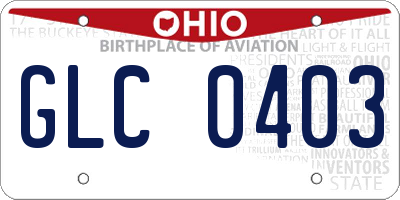 OH license plate GLC0403