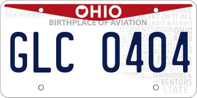 OH license plate GLC0404