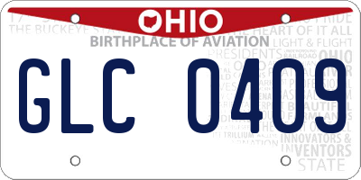 OH license plate GLC0409