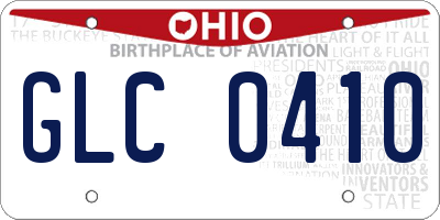 OH license plate GLC0410