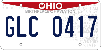 OH license plate GLC0417