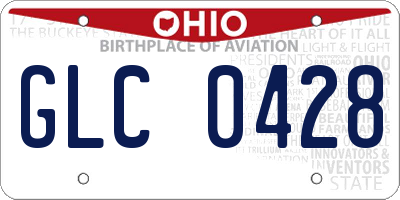 OH license plate GLC0428