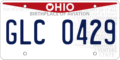 OH license plate GLC0429