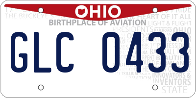 OH license plate GLC0433