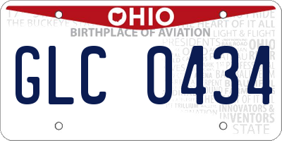 OH license plate GLC0434