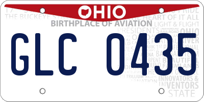 OH license plate GLC0435