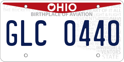 OH license plate GLC0440
