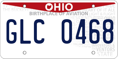 OH license plate GLC0468