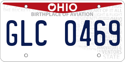 OH license plate GLC0469