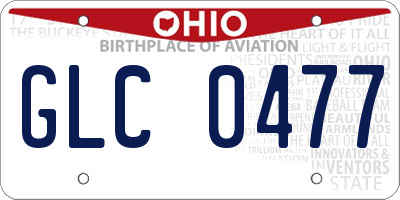 OH license plate GLC0477