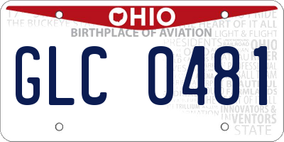 OH license plate GLC0481