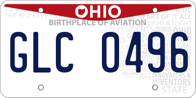 OH license plate GLC0496