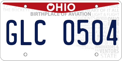 OH license plate GLC0504