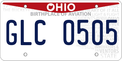 OH license plate GLC0505