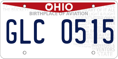OH license plate GLC0515