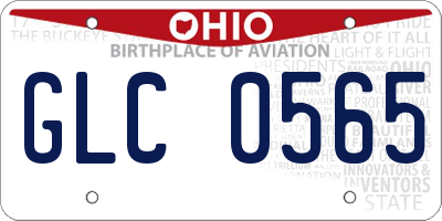 OH license plate GLC0565