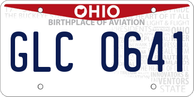 OH license plate GLC0641
