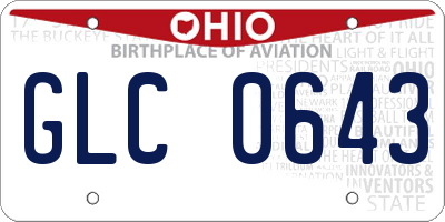 OH license plate GLC0643