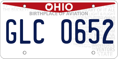 OH license plate GLC0652