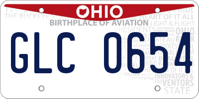 OH license plate GLC0654