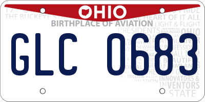 OH license plate GLC0683