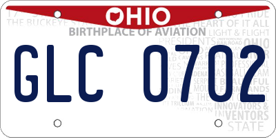 OH license plate GLC0702