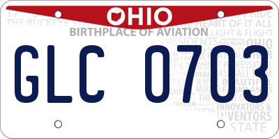 OH license plate GLC0703
