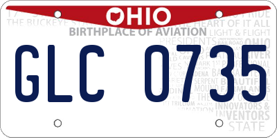 OH license plate GLC0735