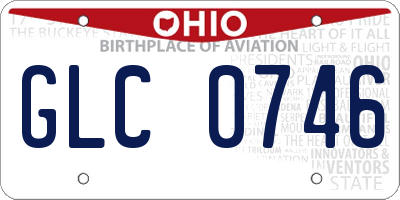 OH license plate GLC0746