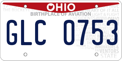 OH license plate GLC0753