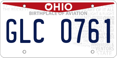 OH license plate GLC0761
