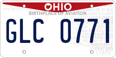 OH license plate GLC0771