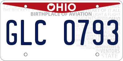 OH license plate GLC0793