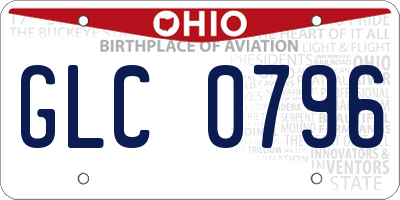 OH license plate GLC0796