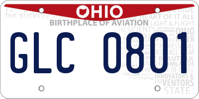 OH license plate GLC0801