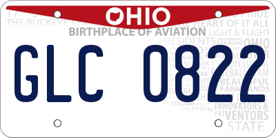 OH license plate GLC0822