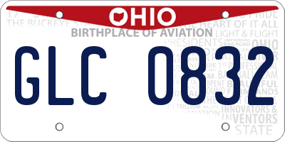 OH license plate GLC0832