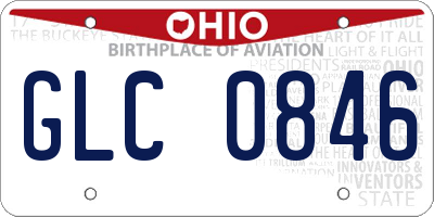 OH license plate GLC0846