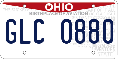 OH license plate GLC0880