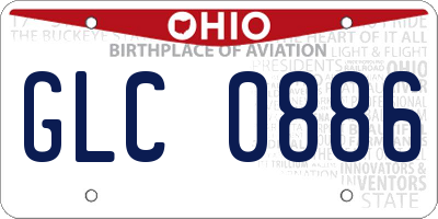 OH license plate GLC0886