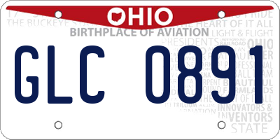 OH license plate GLC0891
