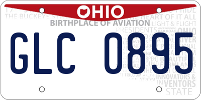 OH license plate GLC0895