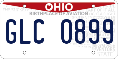 OH license plate GLC0899