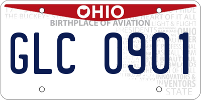 OH license plate GLC0901