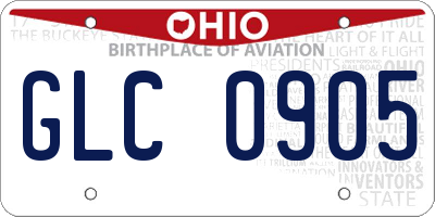 OH license plate GLC0905