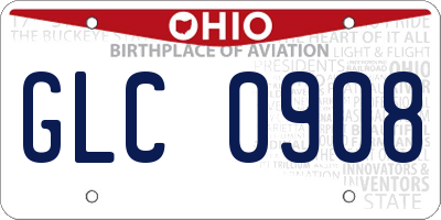 OH license plate GLC0908