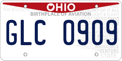 OH license plate GLC0909