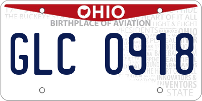 OH license plate GLC0918