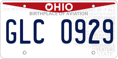 OH license plate GLC0929